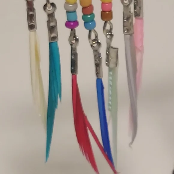 Boho Tassel Earrings Beaded Royal Feather Fringe Hook Fashion Jewelry Native - Picture 5 of 8